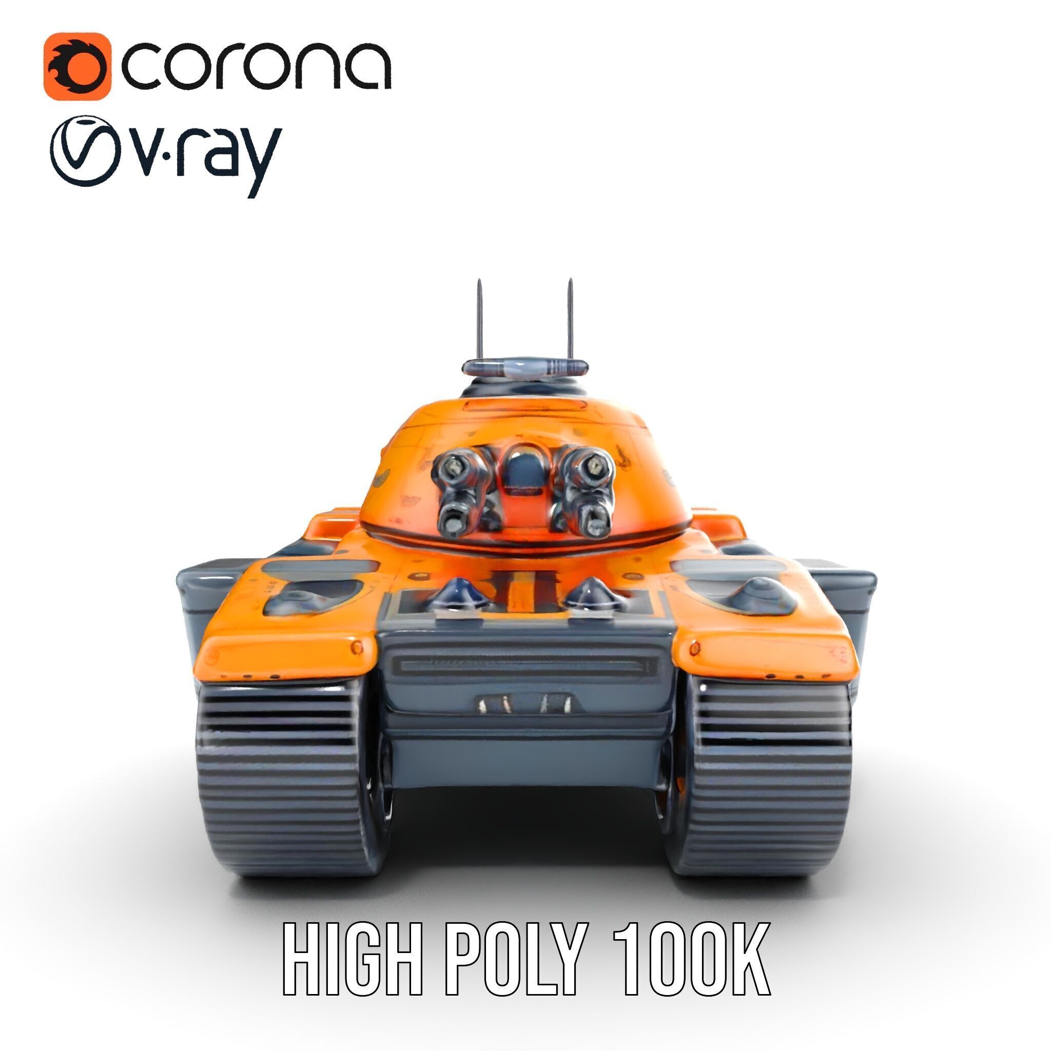 SciFi Recon Drone Model Pack Low-poly 3D model_22