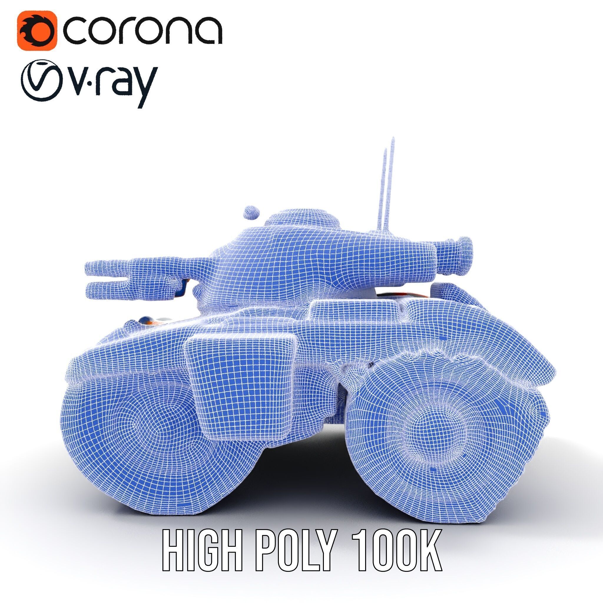 SciFi Recon Drone Model Pack Low-poly 3D model_25