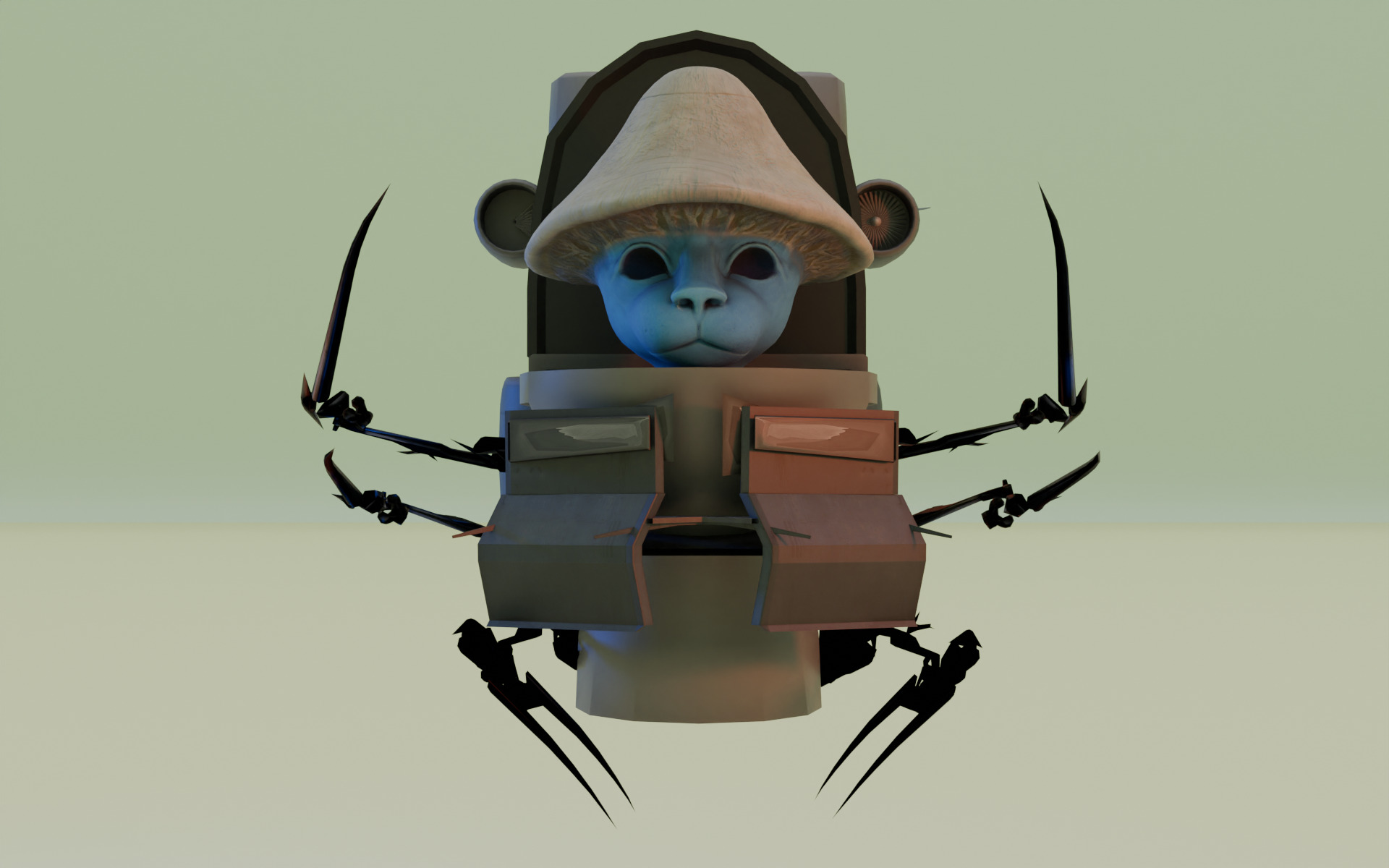 smurf cat skibidi toilet 3D model_1