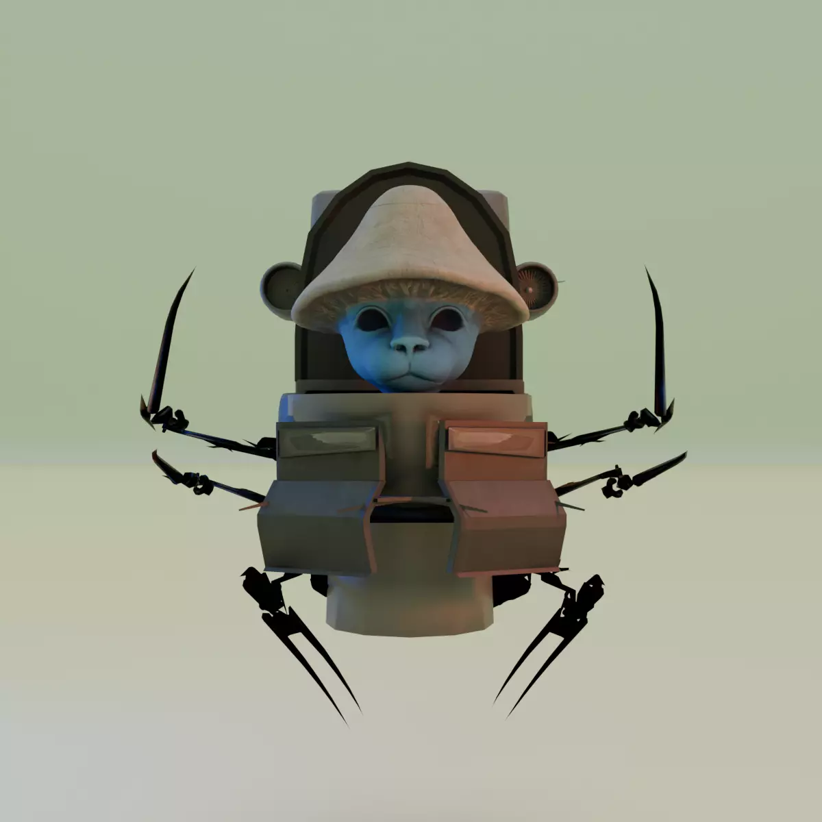 smurf cat skibidi toilet 3D model_0