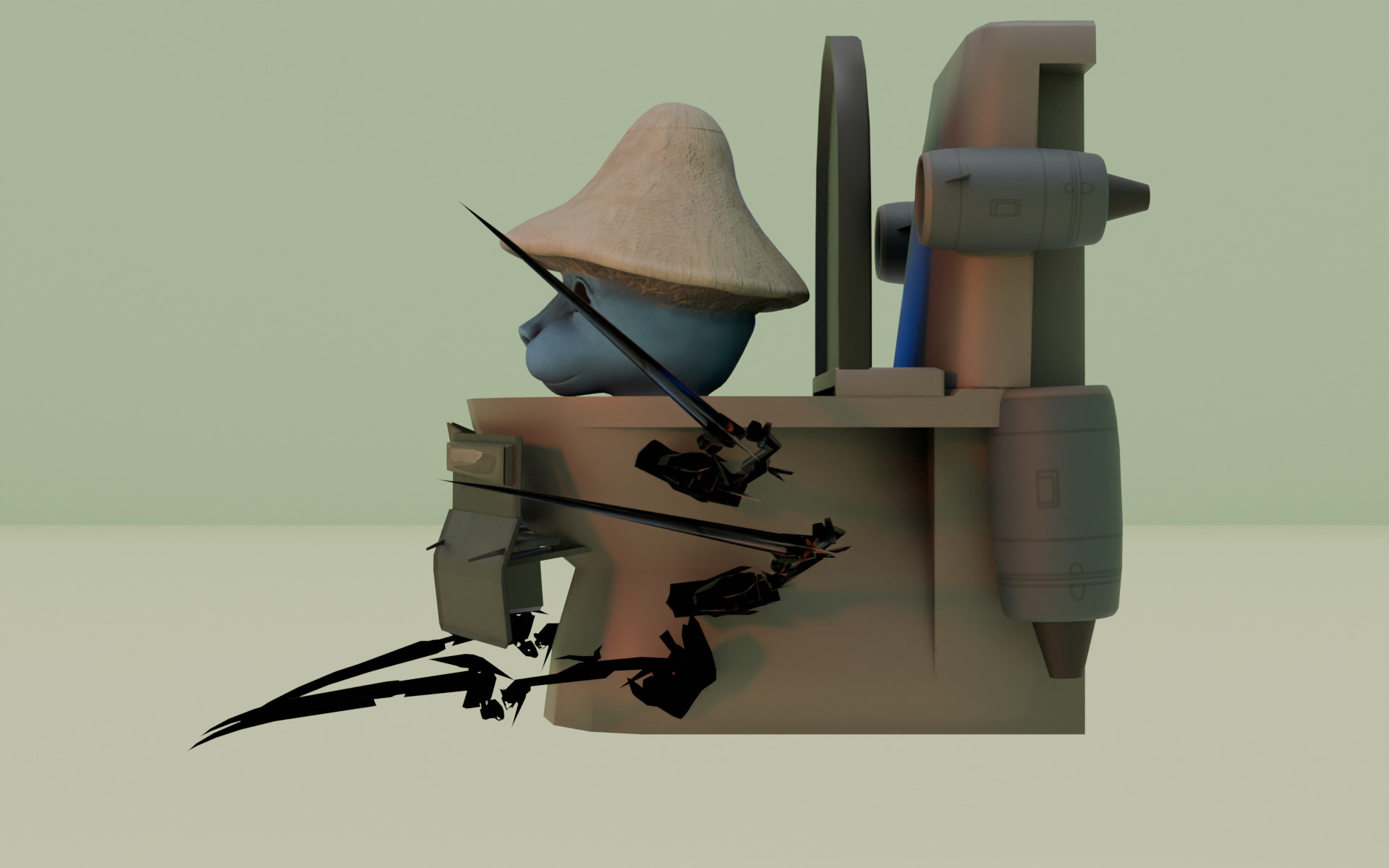 smurf cat skibidi toilet 3D model_2