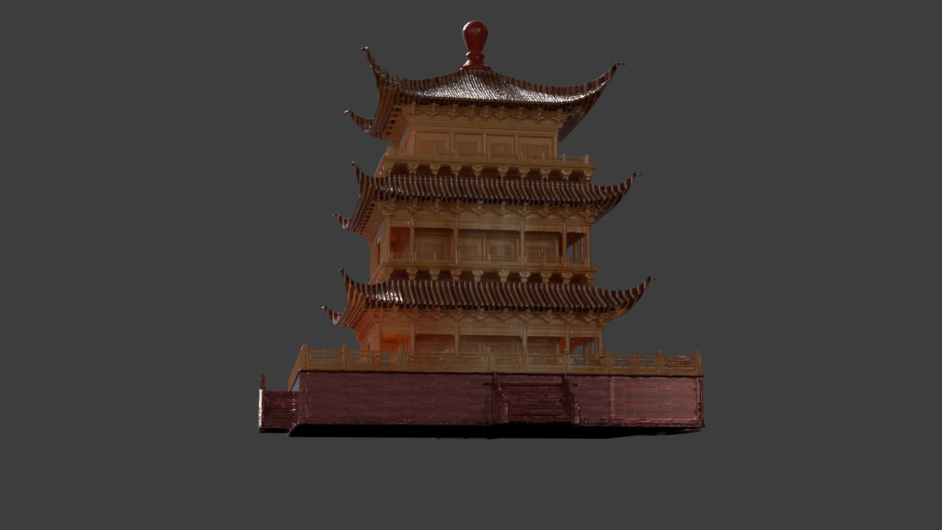 Chinese ancient house  3D model_5