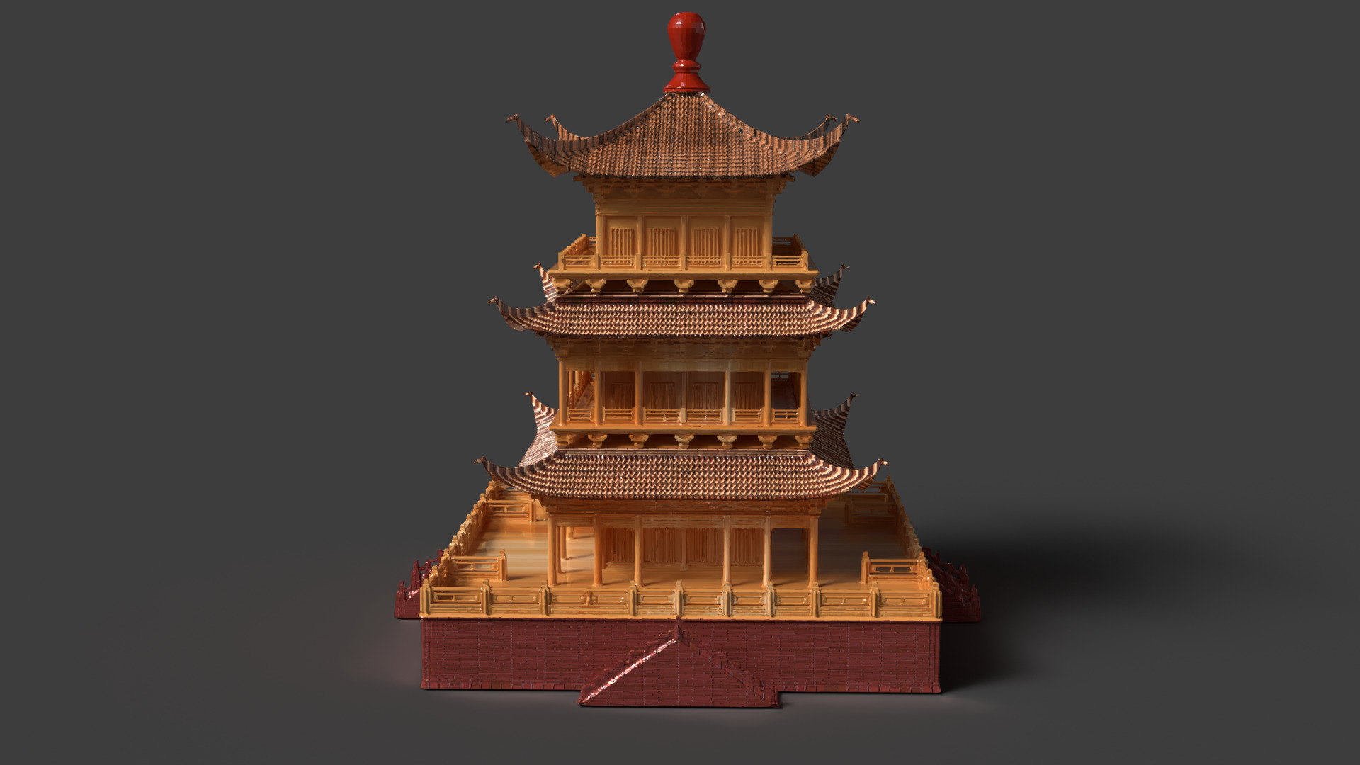 Chinese ancient house  3D model_2