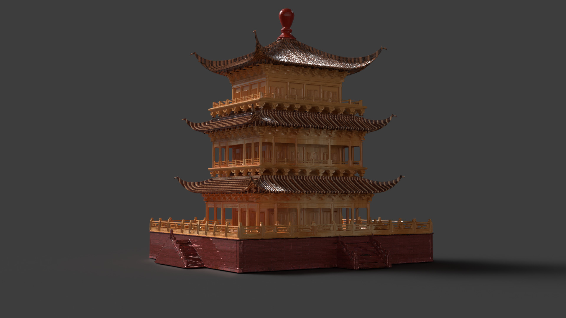 Chinese ancient house  3D model_4