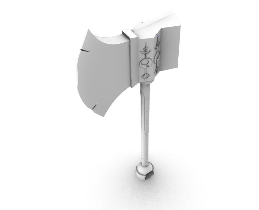 Hacha axe dark souls 3D print model_7