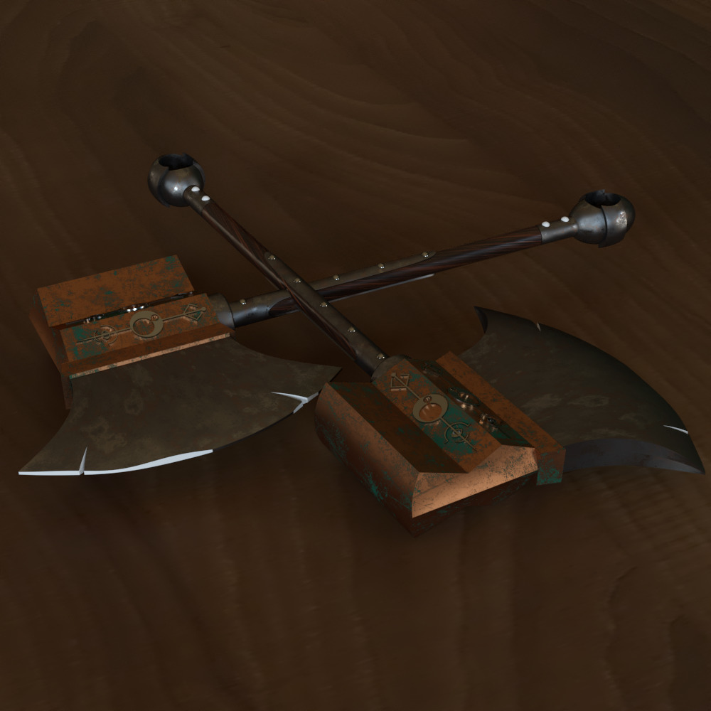 Hacha axe dark souls 3D print model_1