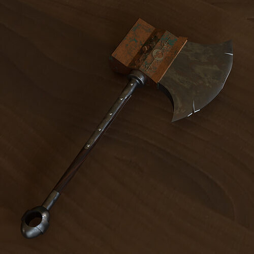 Hacha axe dark souls 3D print model