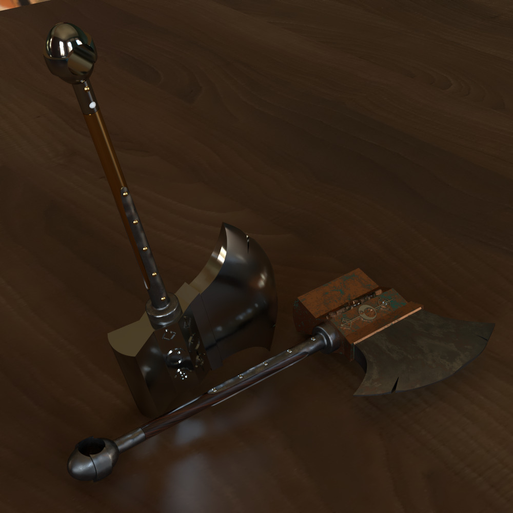 Hacha axe dark souls 3D print model_2