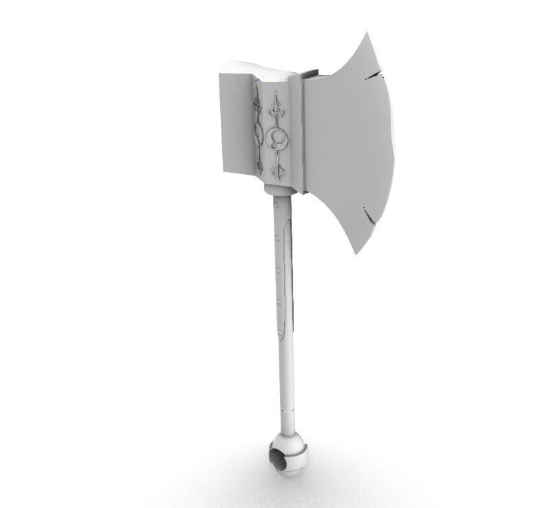 Hacha axe dark souls 3D print model_3