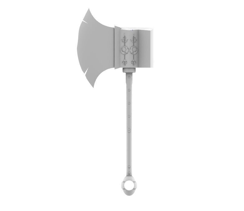 Hacha axe dark souls 3D print model_4