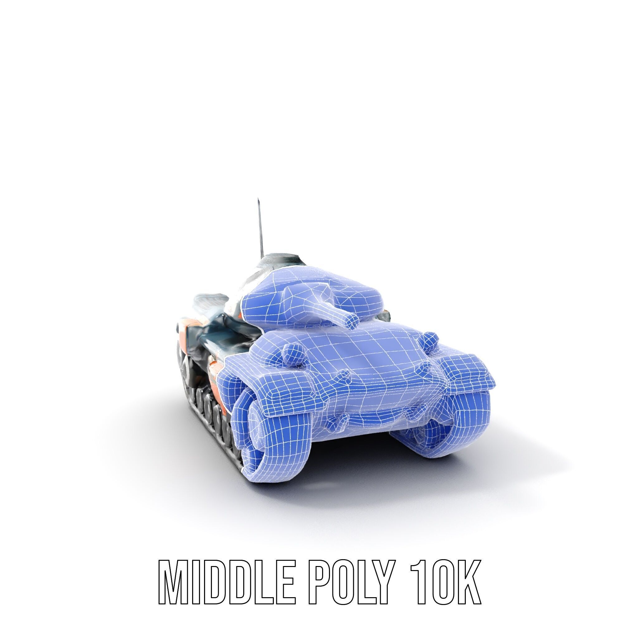 Futuristic Battle Tank model pack Low-poly 3D model_16