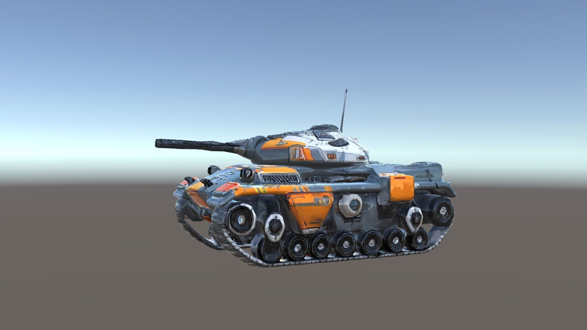 Futuristic Battle Tank model pack Low-poly 3D model_35