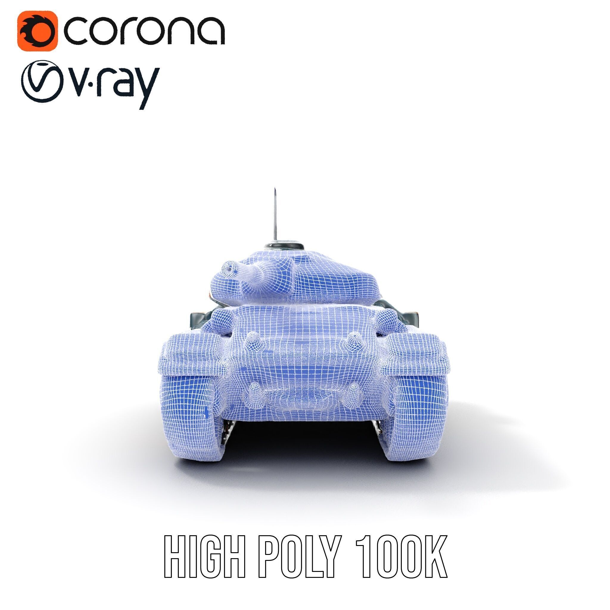 Futuristic Battle Tank model pack Low-poly 3D model_31