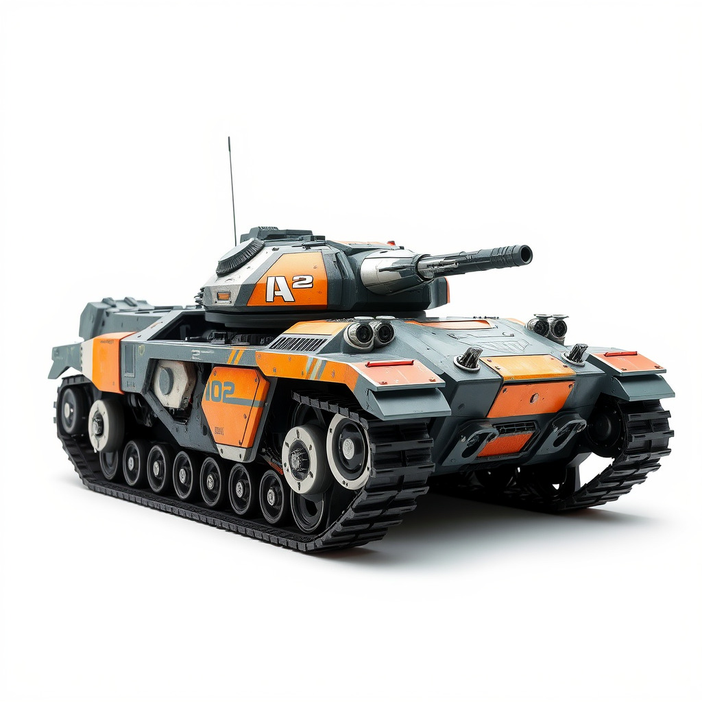 Futuristic Battle Tank model pack Low-poly 3D model_3
