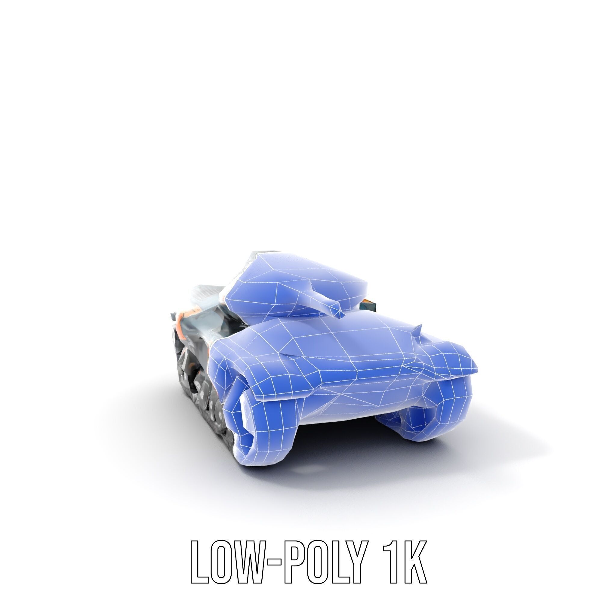 Futuristic Battle Tank model pack Low-poly 3D model_30
