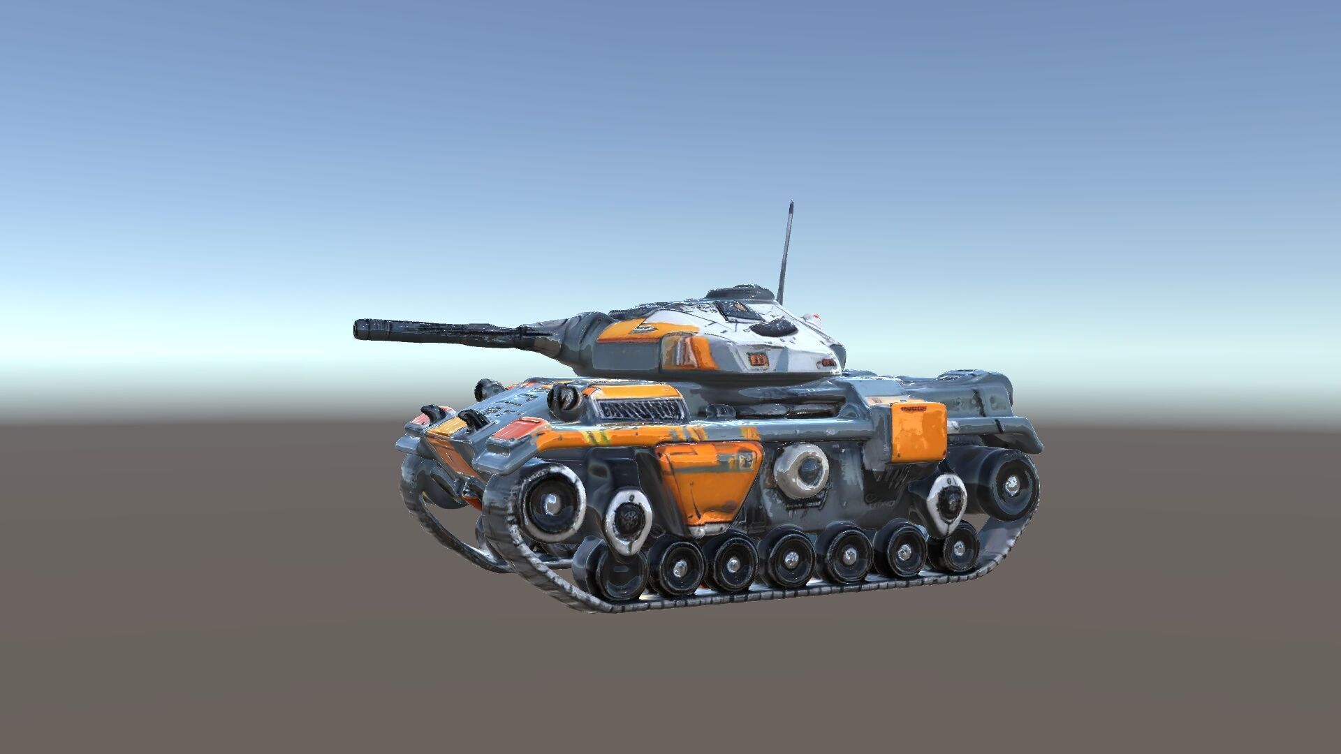 Futuristic Battle Tank model pack Low-poly 3D model_6