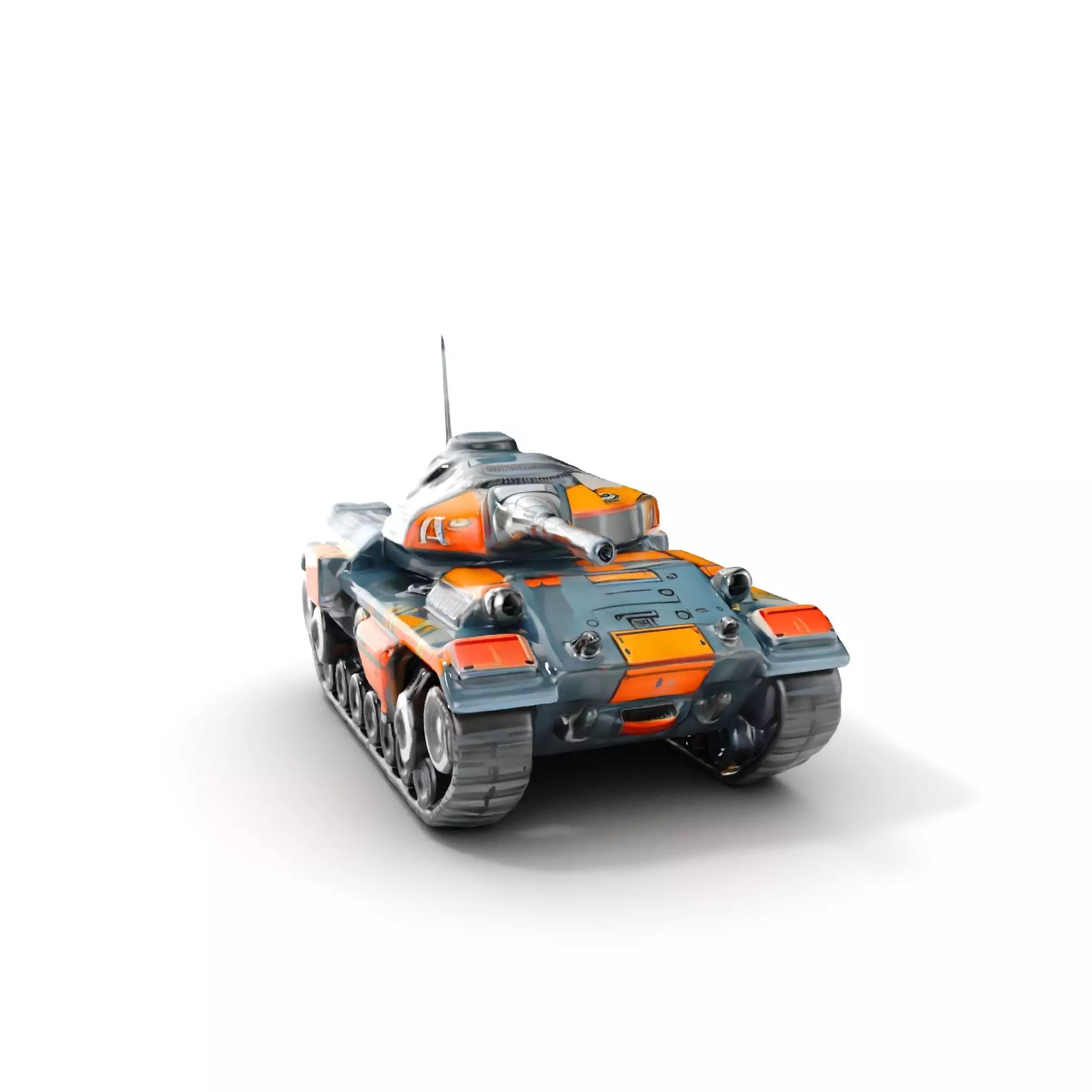 Futuristic Battle Tank model pack Low-poly 3D model_0