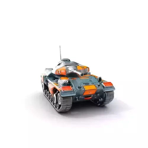 Futuristic Battle Tank model pack Low-poly 3D model