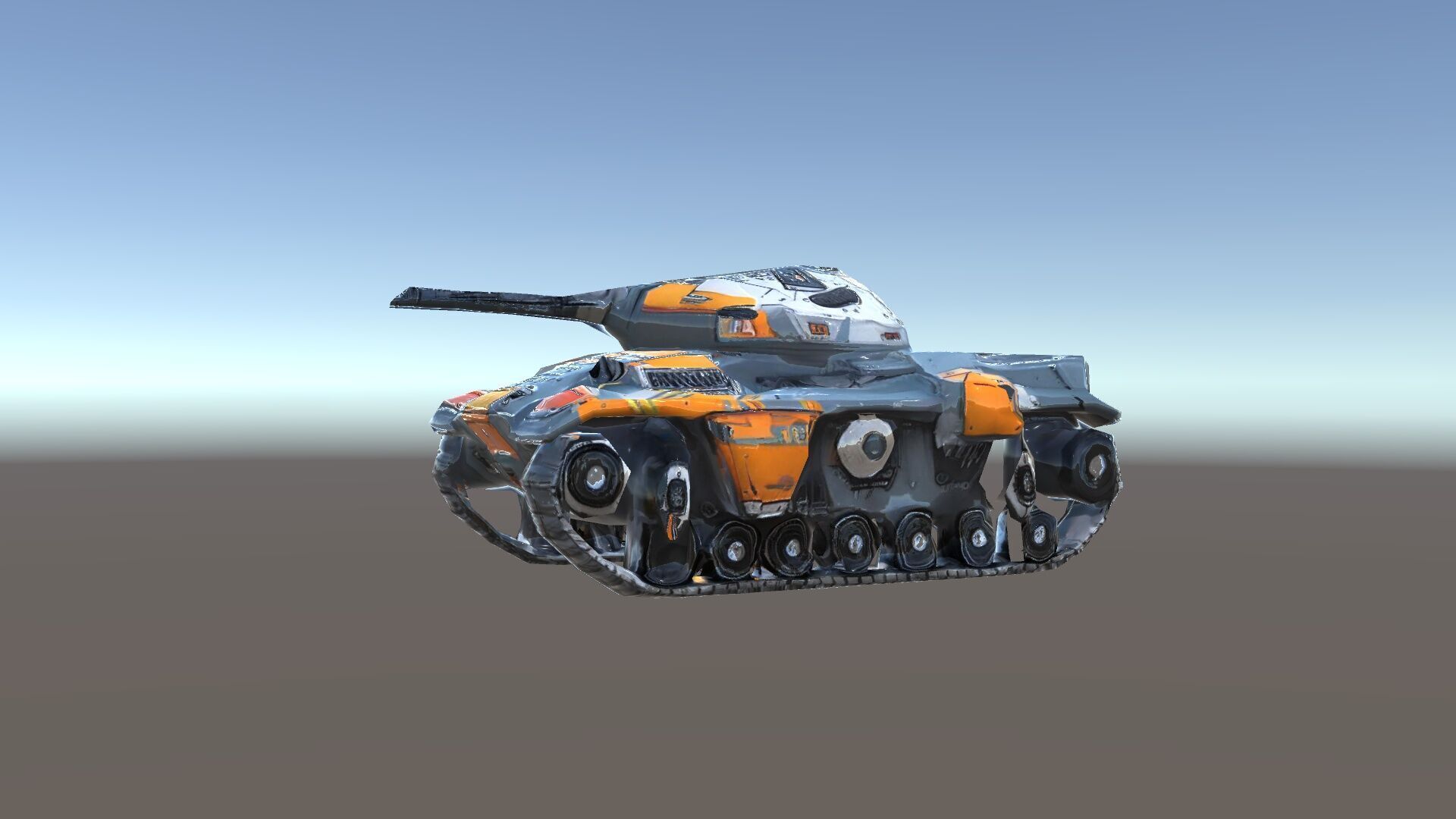 Futuristic Battle Tank model pack Low-poly 3D model_36