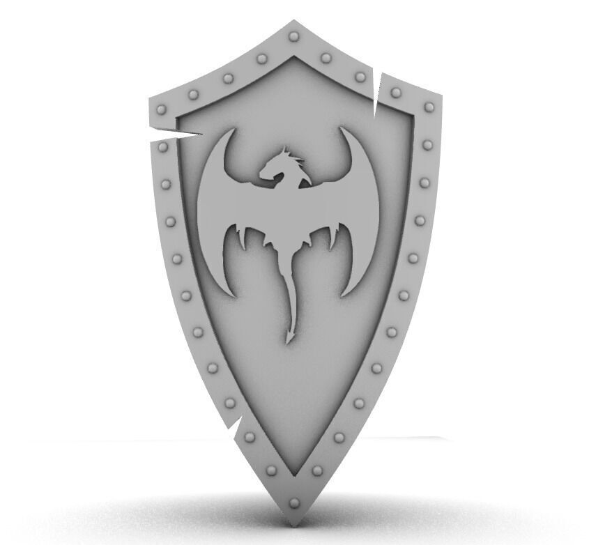 Escudo medieval 3D print model_4