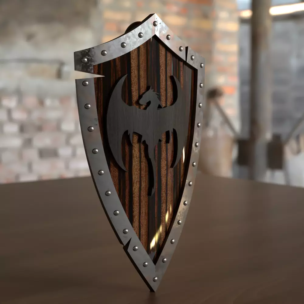 Escudo medieval 3D print model_0