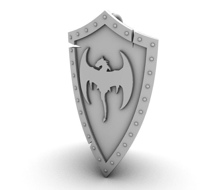 Escudo medieval 3D print model_2