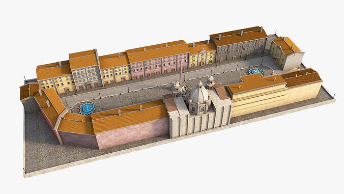 Piazza Navona Square 3D model 4