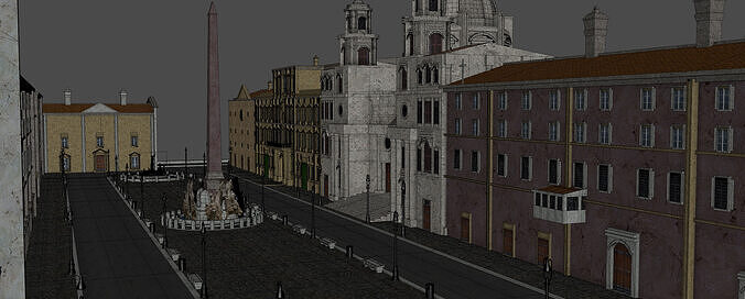 Piazza Navona Square 3D model 7
