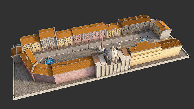 Piazza Navona Square 3D model 5