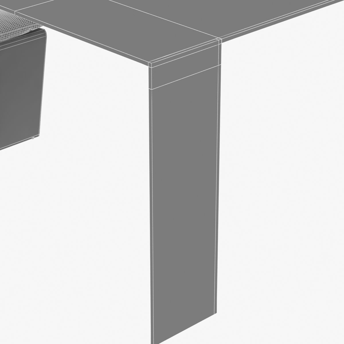 Porro Metallico table and Anodized Steel Dining Chair 3D model_10