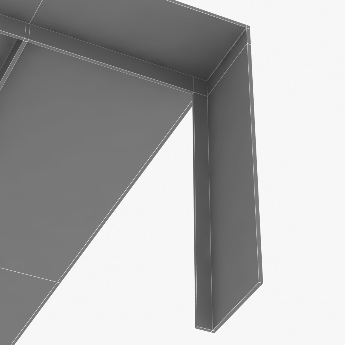 Porro Metallico table and Anodized Steel Dining Chair 3D model_12