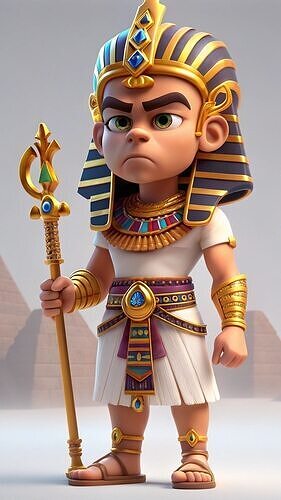 Egyptian King Figurine 3D print model