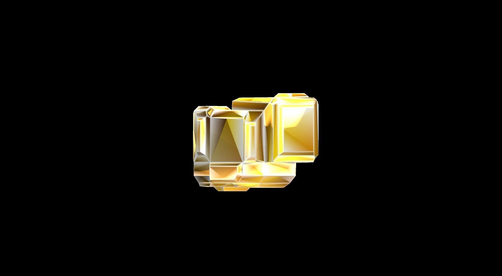Amber gold ring Low-poly 3D model_0