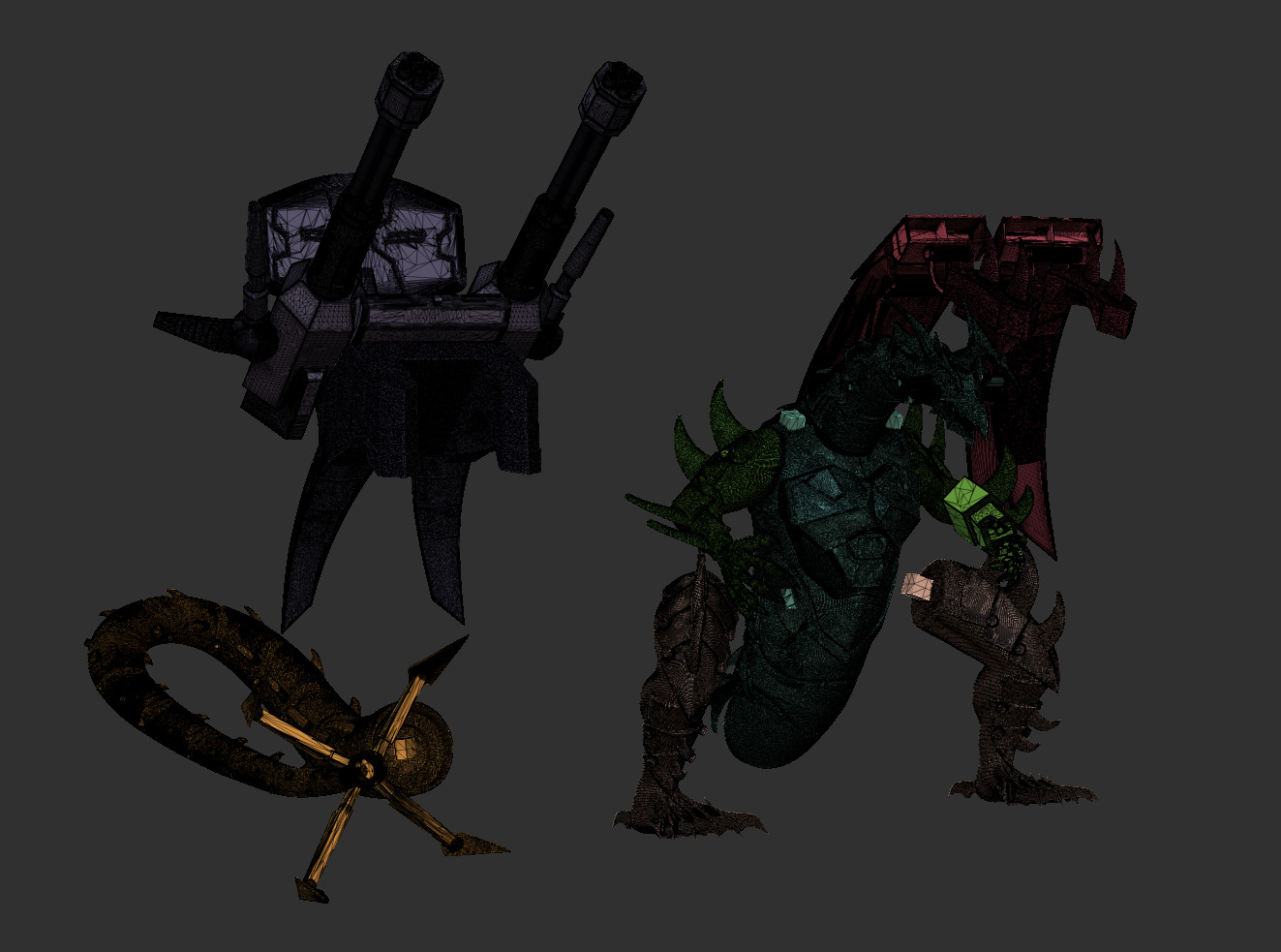 Mecha Dragon Sci-fi Armored Creature 3D Model 3D print model_17