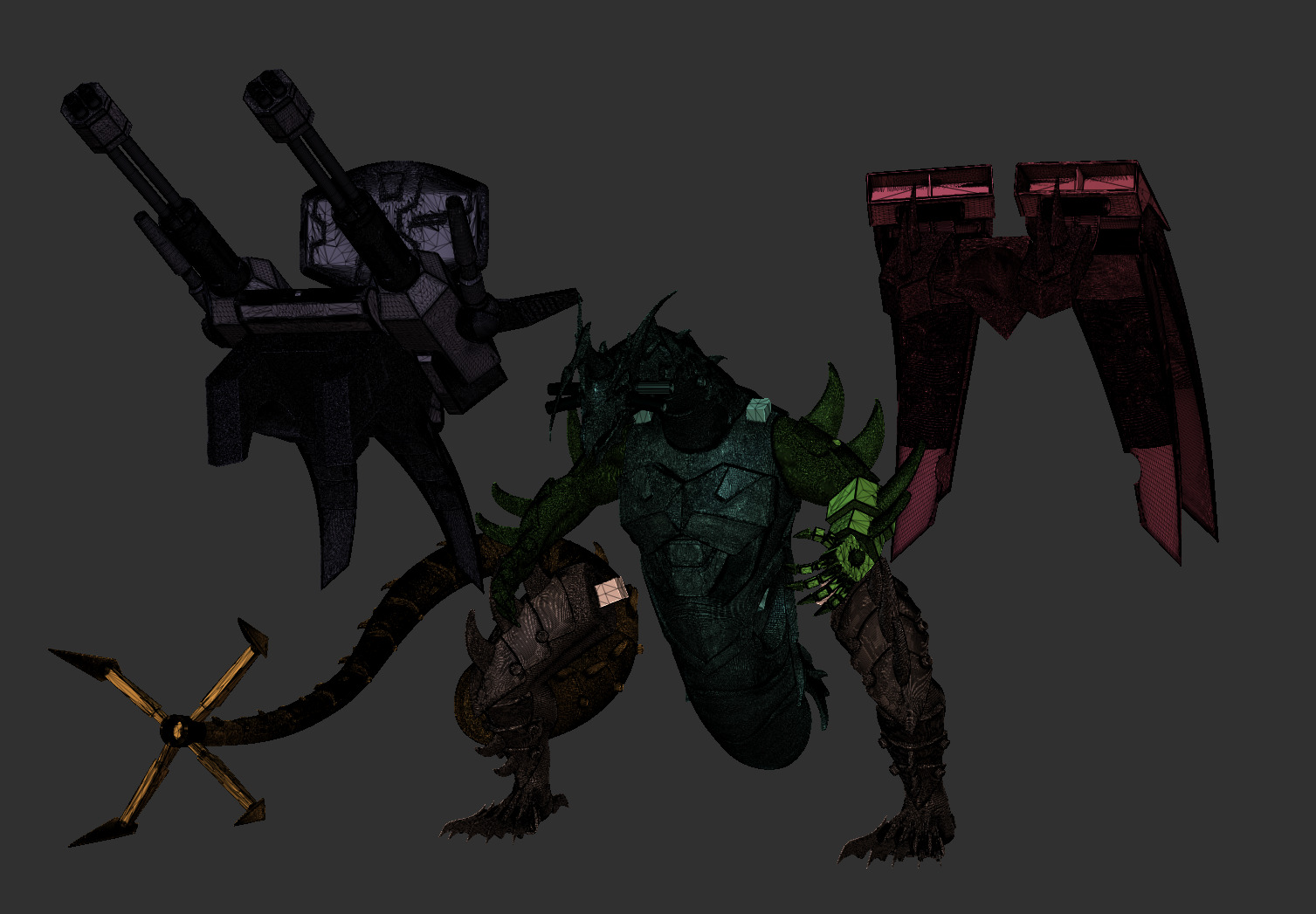 Mecha Dragon Sci-fi Armored Creature 3D Model 3D print model_15