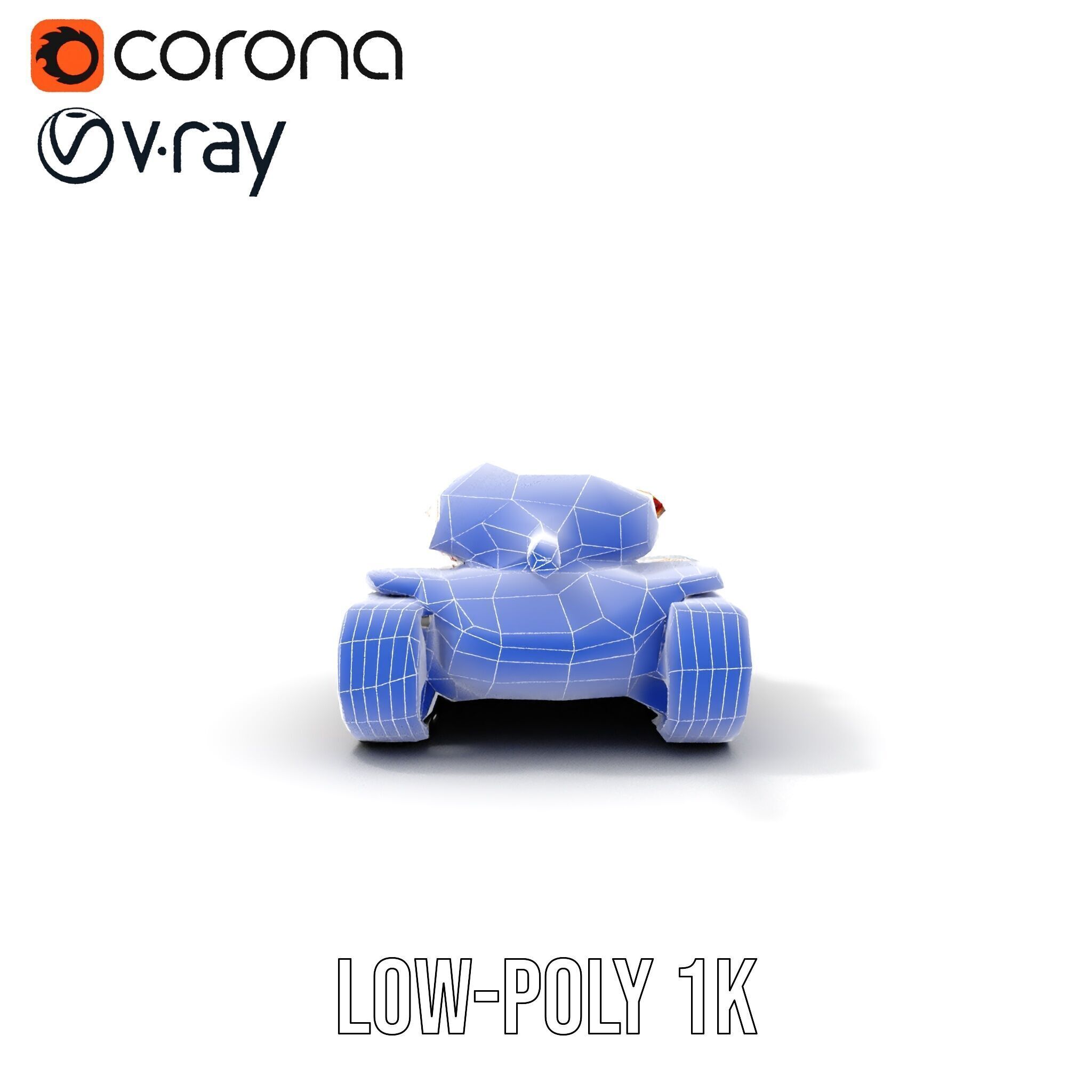 Colorful Battle Tank Model Pack for Game and Film Production Low-poly 3D model_33