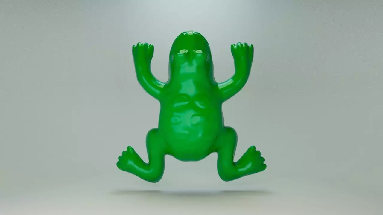 Gummy frog 3D print model