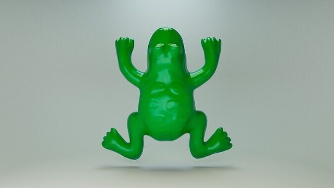 Gummy frog 3D print model