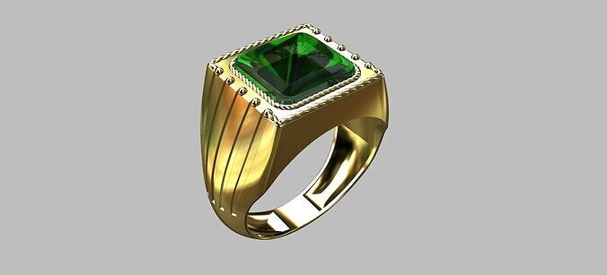Cabochon Ring 3D print model
