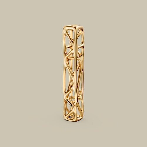 Voronoi style bar pendant jewelry 3D print model 3D print model