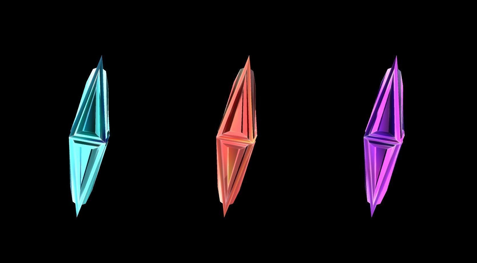 Beryl arrow Low-poly 3D model_1