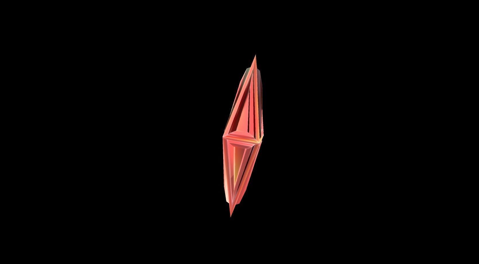 Beryl arrow Low-poly 3D model_0