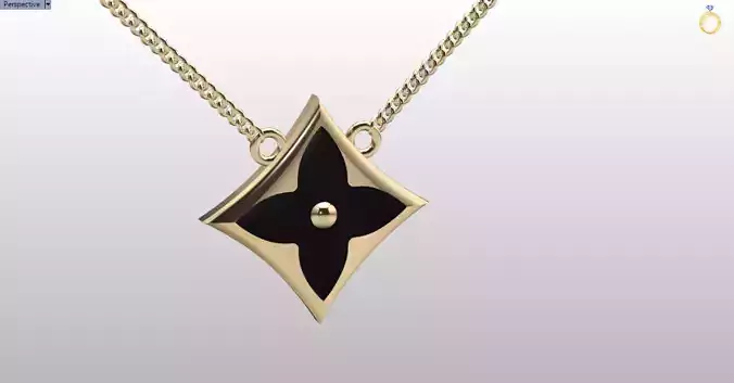 lv enamel necklace