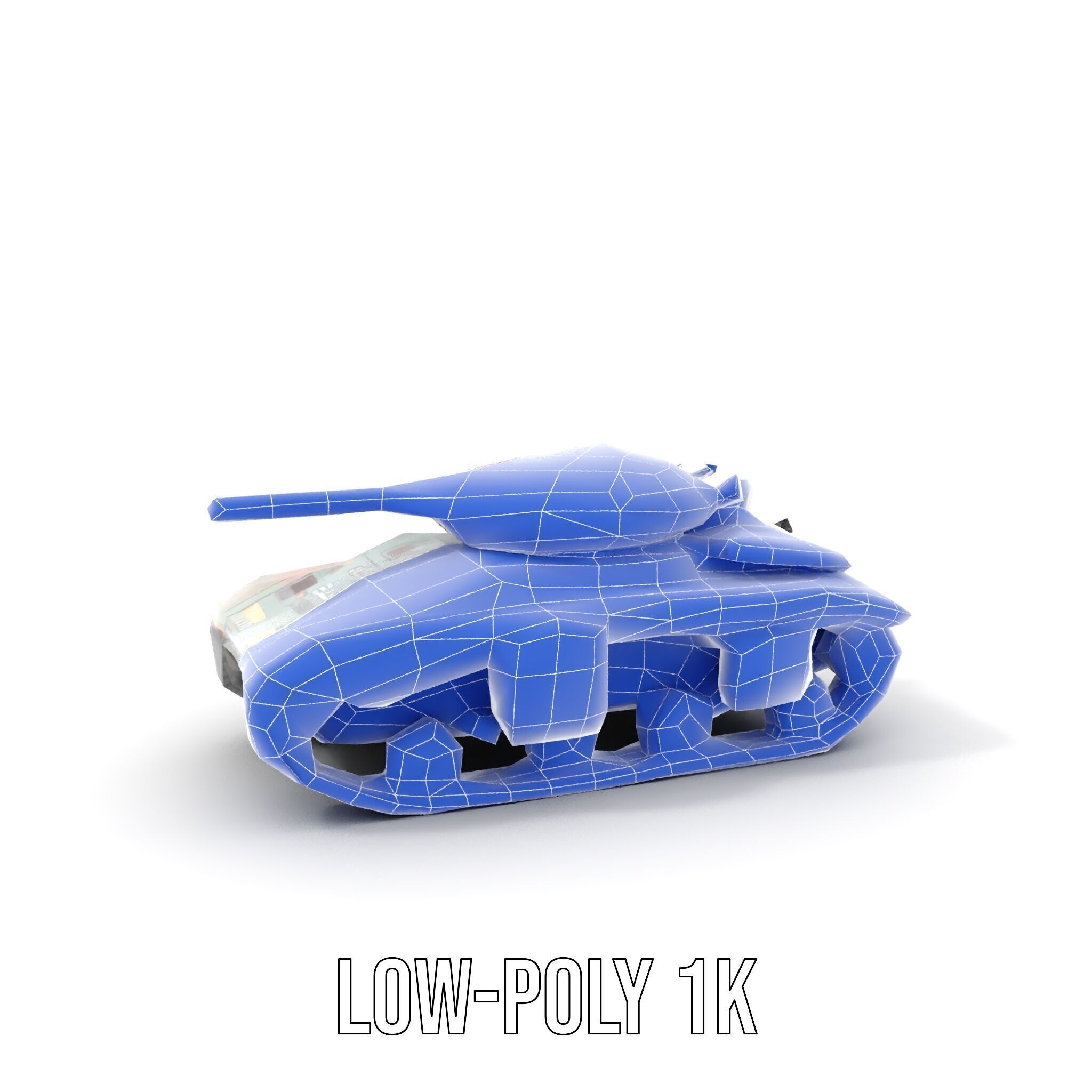 Futuristic Tank D Model Pack Low-poly 3D model_30