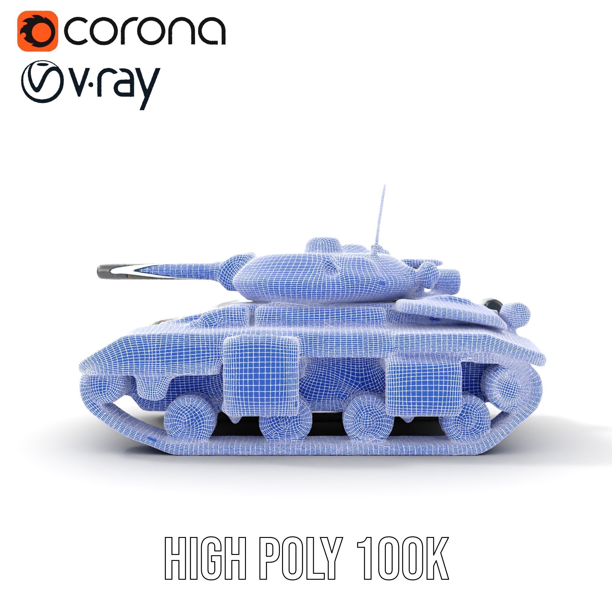 Futuristic Tank D Model Pack Low-poly 3D model_39