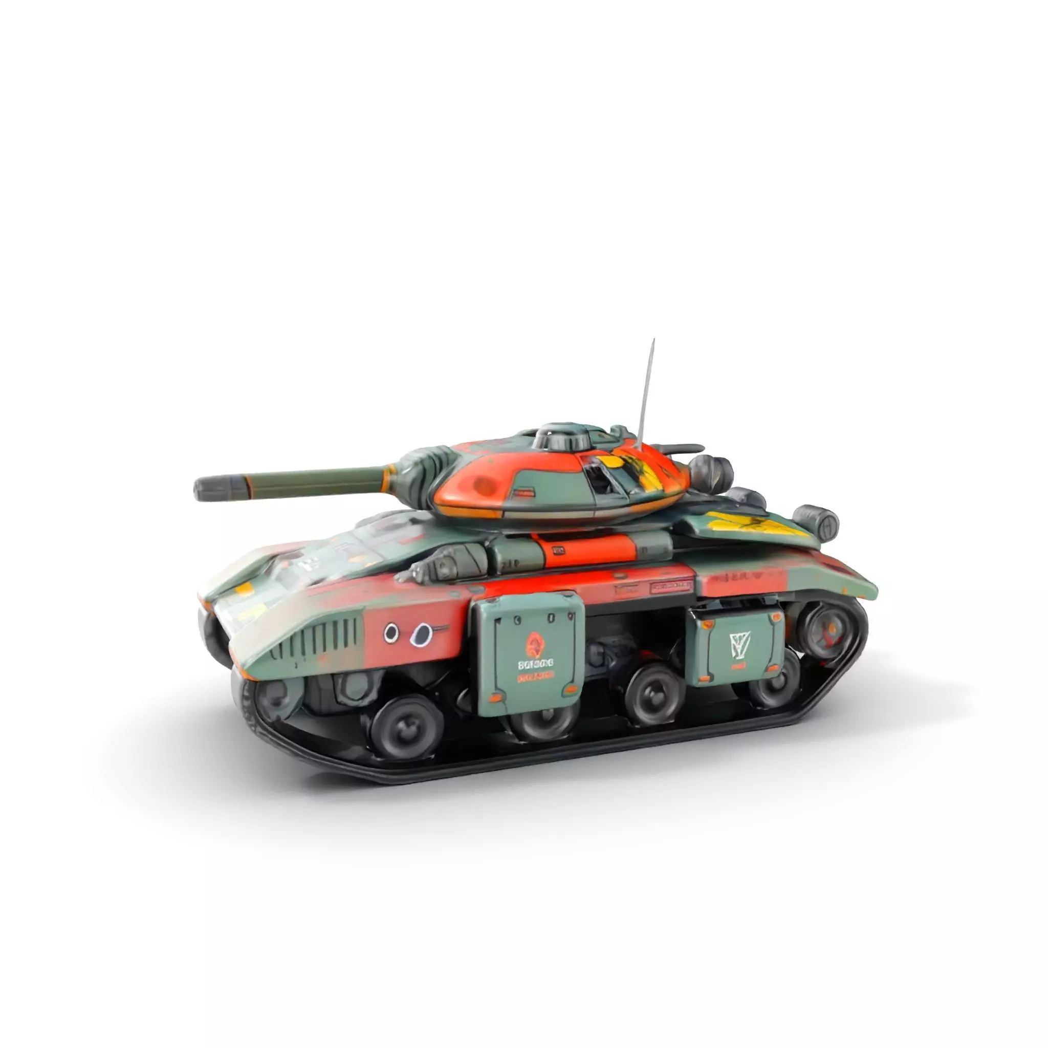 Futuristic Tank D Model Pack Low-poly 3D model_0