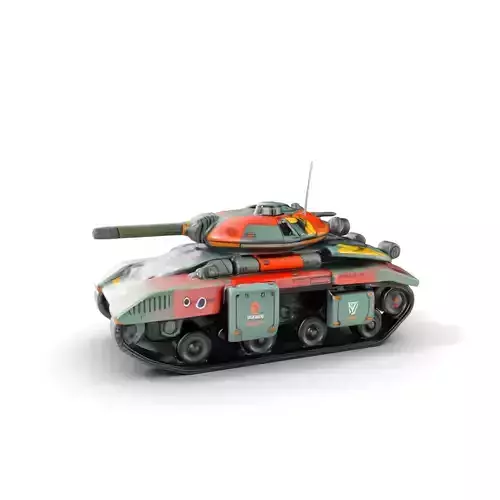 Futuristic Tank D Model Pack Low-poly 3D model