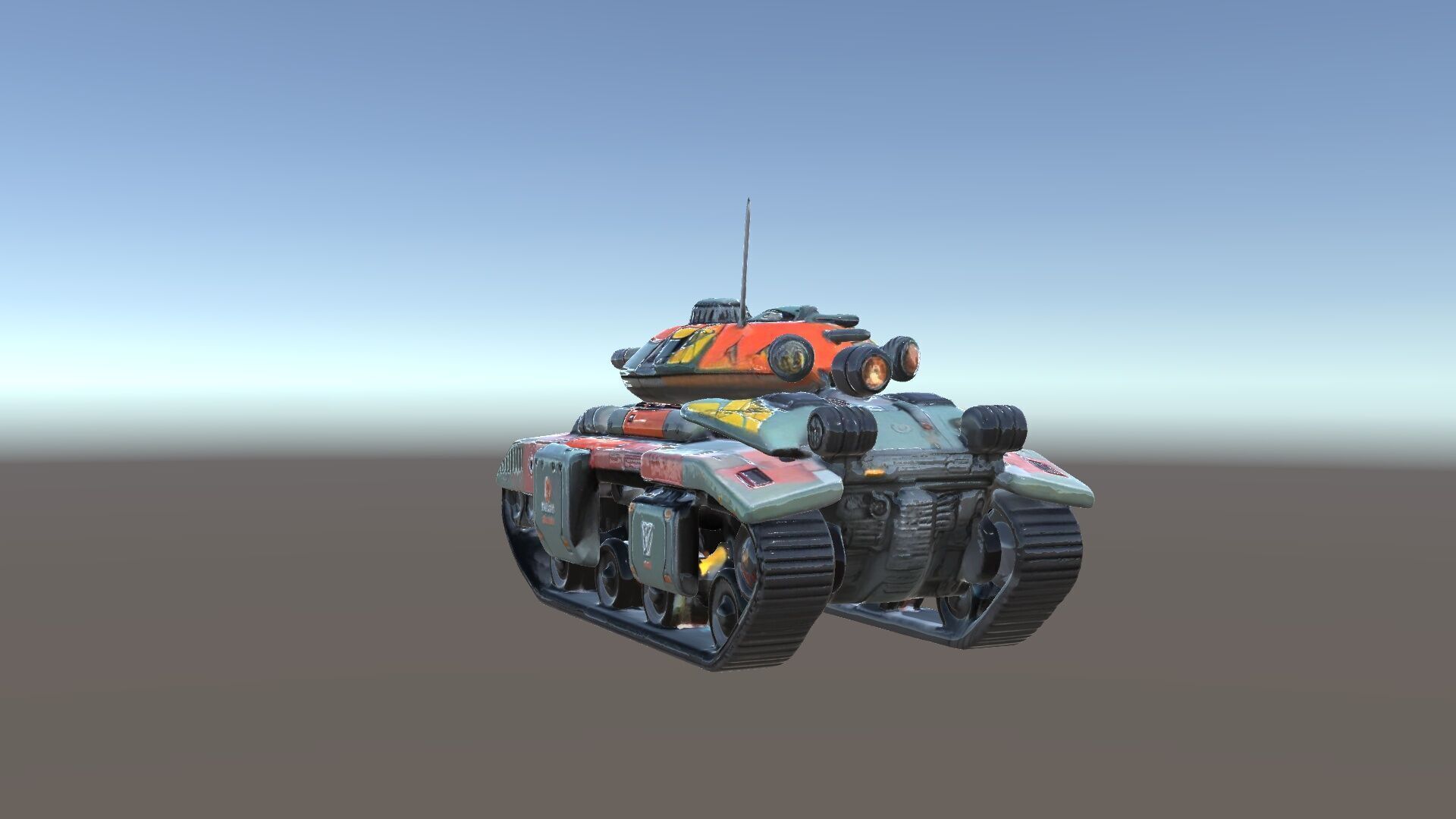 Futuristic Tank D Model Pack Low-poly 3D model_6
