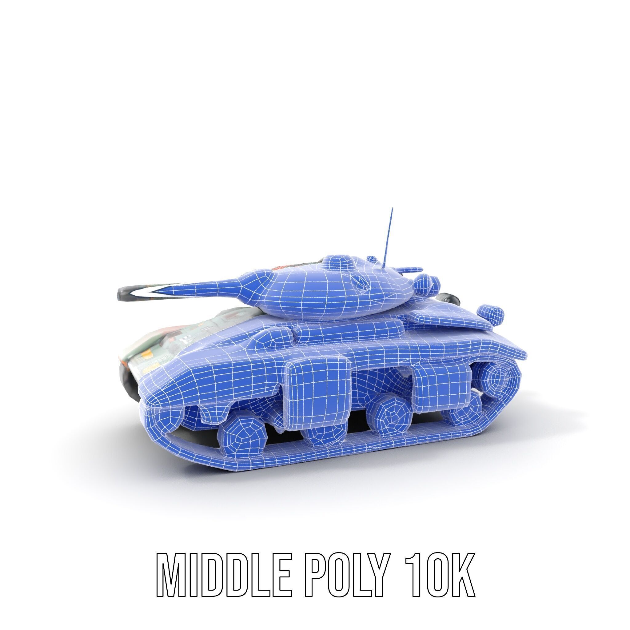 Futuristic Tank D Model Pack Low-poly 3D model_10