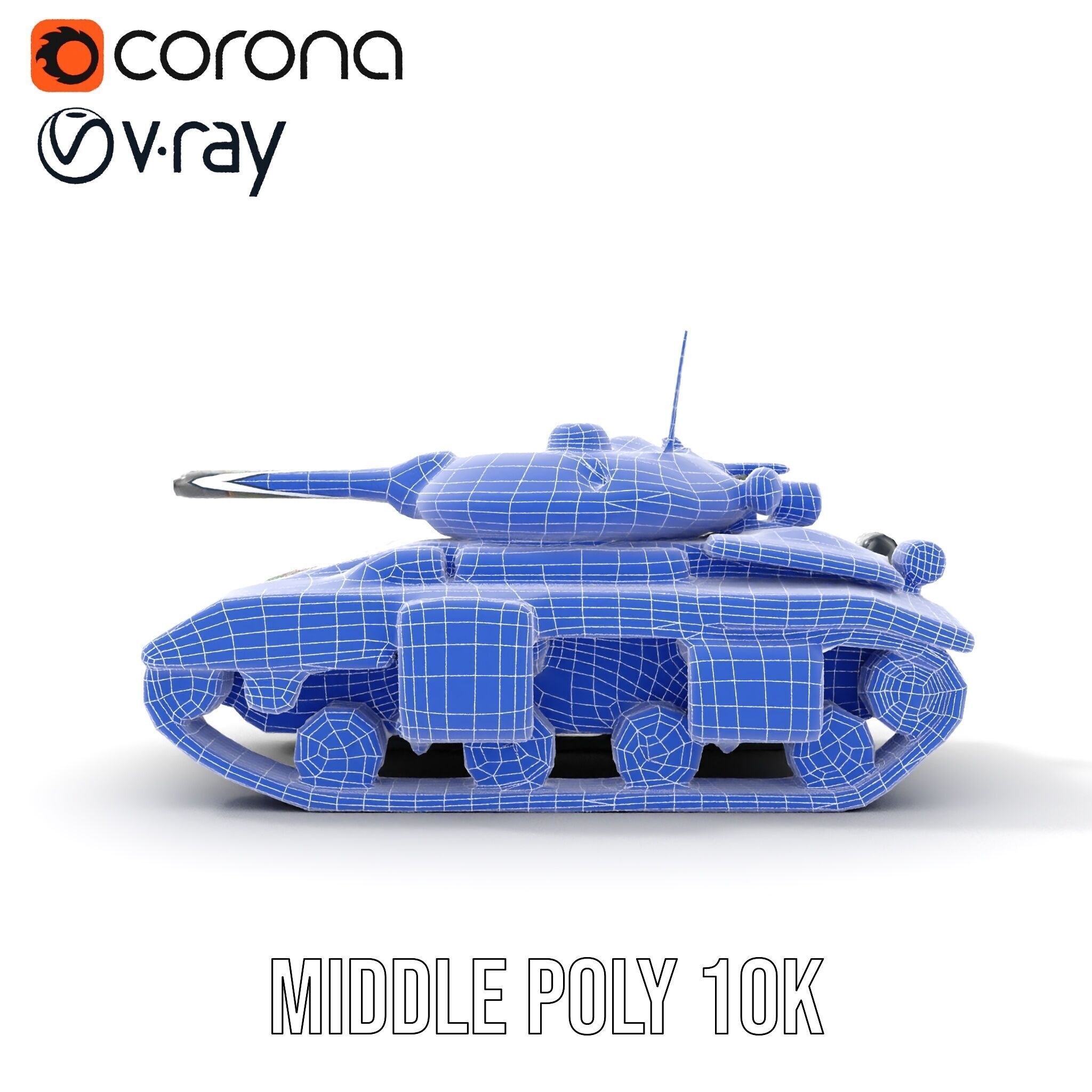 Futuristic Tank D Model Pack Low-poly 3D model_26